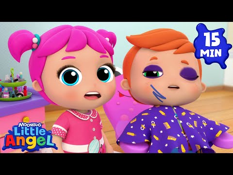 Pretend Play Make Up 💄✨| Little Angel Color Songs & Nursery Rhymes | Learn Colors & Shapes