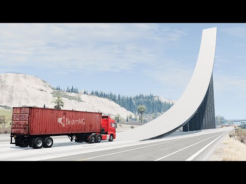 Cars vs Giant Ramp #2 – BeamNG.Drive