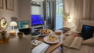 A cozy rainy night 🌧| Morning activities at home and outside , cooking, relax time with coffee