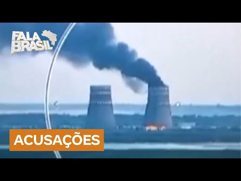 Russos e Ucranianos se acusam de causar incêndio na maior usina nuclear européia.