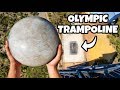 Exploring the Physics of the Atlas Stone and Trampoline Challenge