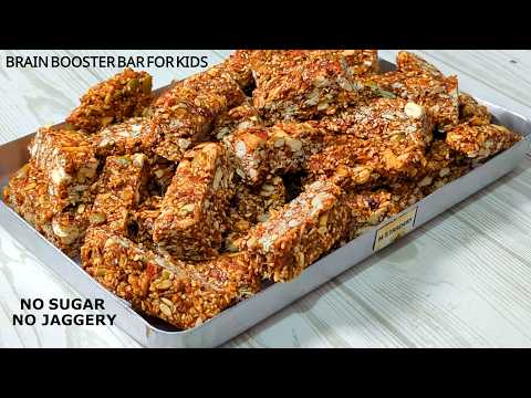 Brain Booster Bars for Kids Made Easy in 10 Minutes | Energy Bar Recipe | Protein Bar Recipe