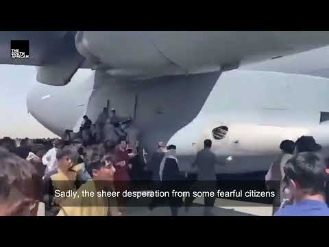 Three people fall from landing gear trying to escape Afghanistan | NEWS IN A MINUTE