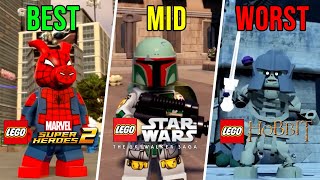 LEGO Videogames w/ Most Expensive Characters Ranked from Best to Worst
