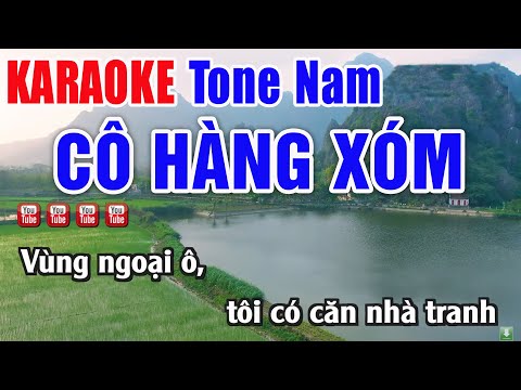 Cô Hàng Xóm Karaoke Tone Nam Beat Chuẩn Quang Lê – Nhạc Sống Thanh Ngân