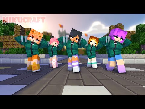 caramell dansen first meet squid game players aphmau girl friends - minecrat animation #shorts