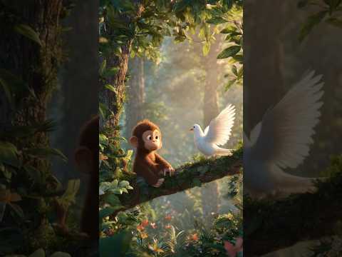 mankey and pigeon friends #monkey #and #pigeon #ytshorts #youtubeshorts