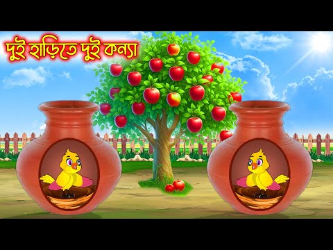 দুই হাড়িতে দুই কন্যা | Dui Harite Dui Konna | Bangla cartoon  | Thakurmar Jhuli | Pakhir Golpo