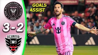Messi Magic ✨ Inter Miami 3-2 DC United | 2 Goals + 1 Assist Show