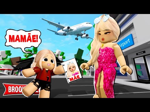 A ÓRFÃ DESCOBRIU que  a DONA do NOVO AEROPORTO é SUA MÃE | Historinhas Brookhaven Roblox