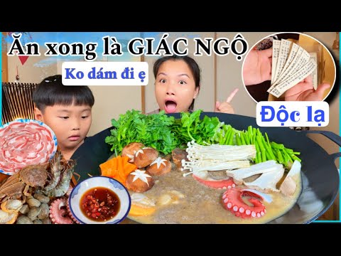 Căng đét chảo lẩu MÌ KINH PHẬT nấu hải sản trong truyền thuyết ăn xong là GIÁC NGỘ ???