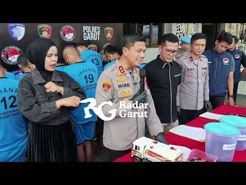 POLRES GARUT BONGKAR 12 KASUS NARKOBA, 16 TERSANGKA DITANGKAP DAN BARANG BUKTI CAPAI RP600 JUTA
