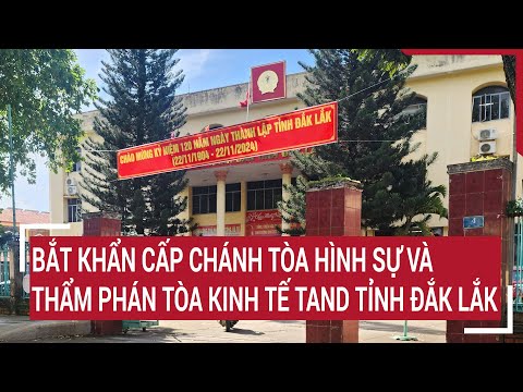 Bắt khẩn cấp Chánh Tòa hình sự và một thẩm phán Tòa án nhân dân tỉnh Đắk Lắk