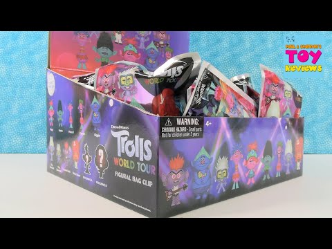 Trolls World Tour Figural Bag Clip Full Box Unboxing | PSToyReviews