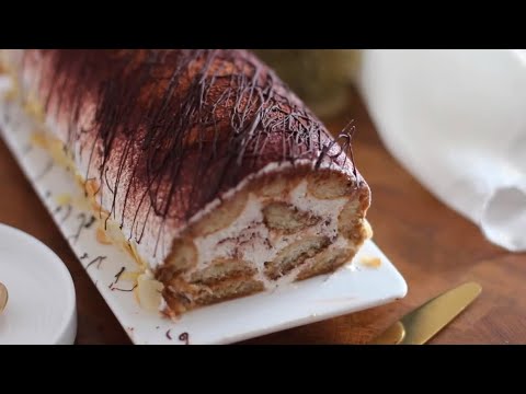 Bûche tiramisu :  très facile et sans cuisson ! 😋