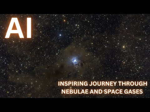 AI inspiring journey through nebulae and space gases!