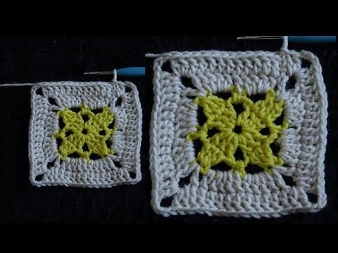 How to Crochet a Square with a Flower Center Free Pattern