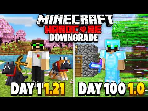 I Survived 100 Days in Hardcore Minecraft but the world keeps DOWNGRADING