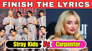 Finish the Lyrics Battle! Stray Kids vs Sabrina Carpenter 🎤 K-POP vs POP Music Quiz
