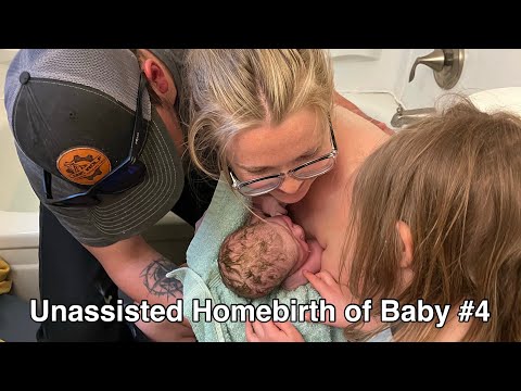 Giving Birth Unassisted in my BATHROOM! Birth Vlog Baby Number 4 | Freebirth | Unassisted Homebirth