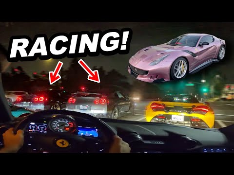 CRAZIEST Ferrari F12 TDF Swimming In Traffic & Racing 720S, GTR POV!