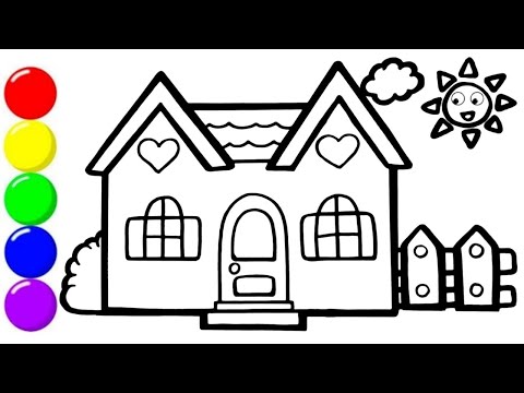 How to Draw A House Step By Step | घर का चित्र कैसे बनाये | Easy Drawing for Kids |@twinkleart333