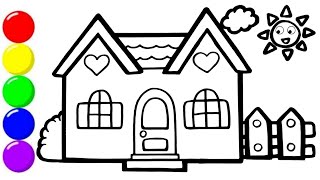 How to Draw A House Step By Step | घर का चित्र कैसे बनाये | Easy Drawing for Kids |@twinkleart333