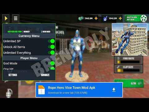 Rope Hero Vice Town Mod Apk v6.7.8 Unlimited Money Unlimited Gem Latest Version 2024