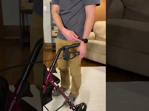 Rollator walker￼ handle adjustment ￼