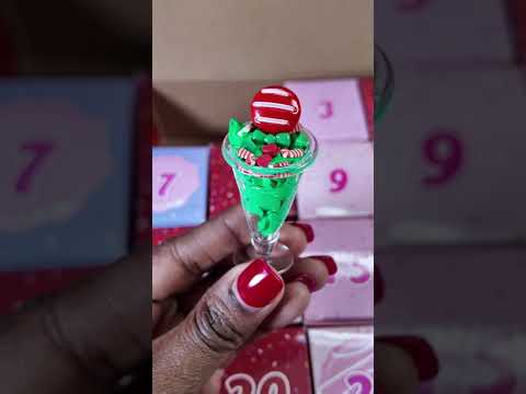 Opening TikTok Viral DIY Ice Cream Advent Calendar VLOGMAS DAY 4 #asmr #satisfyingvideo #slime