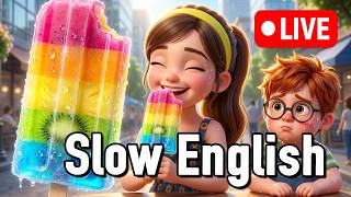 🔴 LIVE 24/7 | Slow English Stories for Beginners | Updated Daily | Learn & Review English (A2)