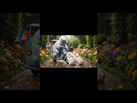 + 1 cặp hamste tội nghiệp và chú mèo anh tốt bụng ♥️☔🌧️#ai #cute #shortvideo #viralvideo