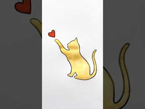 Cute cat 🐈✨😍 #artist  #shorts #cat #cute #kawaii #animals #colors #drawing #coloring