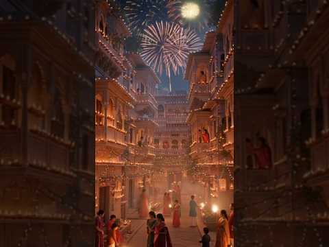 🎆✨Ram and Goddess Lakshmi Diwali Story 🪔🌙 #ai #facts