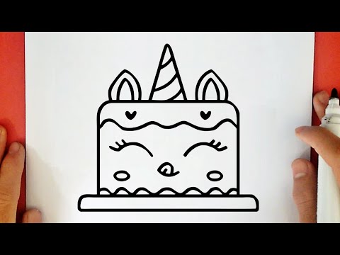 COMO DESENHAR UM BOLO UNICÓRNIO KAWAII