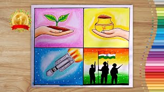 Meri Mati Mera Desh Drawing Poster | Meri Mati Mera Desh Abhiyan Poster Drawing | Independence Day