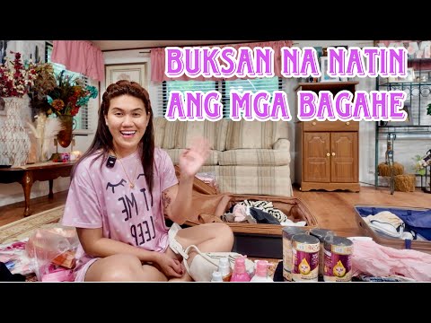 BUKSAN NATIN ANG MGA LAMAN NG BAGAHE KO | MGA PASALUBONG GALING PINAS AT THAILAND
