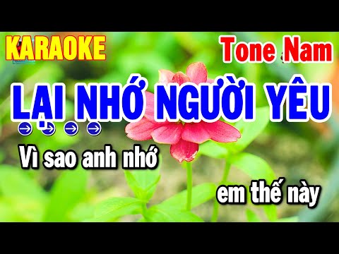 Karaoke Lại Nhớ Người Yêu Tone Nam Nhạc Sống Trữ Tình 2025 | Thanh Hải
