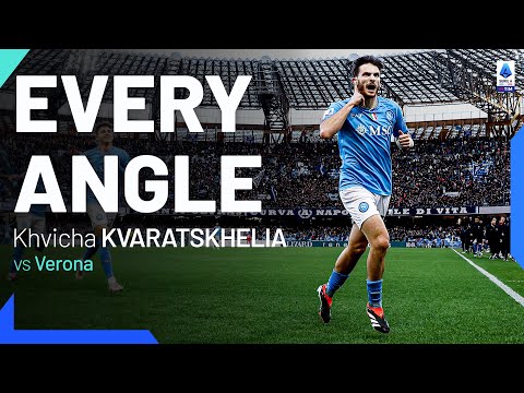 Kvara's superb goal completes Napoli's comeback | Every Angle | Napoli-Verona | Serie A 2023/24