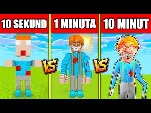 BLIPPI 🤓 w 10 sekund 1 minute i 10 minut w Minecraft!