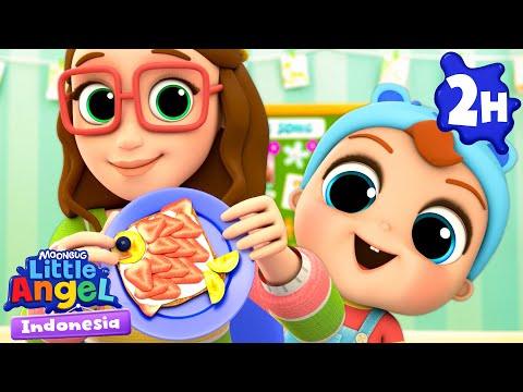 Aku Suka Makan Buah🍇 🍉 🍑 🥝 🍒 | Little Angel | Lagu Anak Favorit | Nursery Rhymes Indonesia