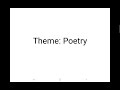 Themes in Literature and Poetry