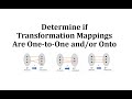 One-to-One and Onto Transformations
