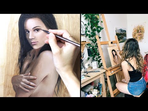 Oil Painting Time Lapse | Portrait Art on Birchwood