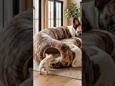 We made a french bulldog sofa! ๐ฑ๐ It could be the coziest thing we ever sat on! โบ๏ธ