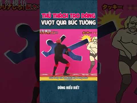 Thử thách tạo dáng vượt qua bức tường nhận thưởng #shorts #giaitri #dunghieubiet