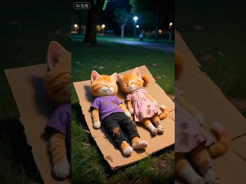 অসহায় দুই ভাই বোন 😥#shorts #cat