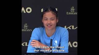 EMMA RADUCANU IS FEELING RIGHT AT HOME