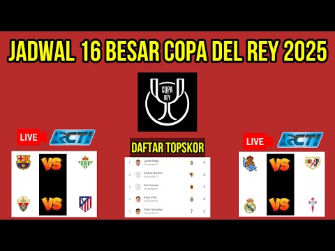 Jadwal Copa Del Rey 2025~Barcelona vs Real Betis~Jadwal Copa Del Rey 16 Besar~Live Rcti