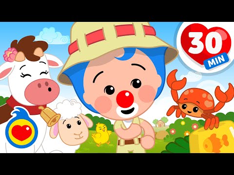 Como os animaizinhos 🐒 🐸 🦀 e muito mais! | 30 minutos de Música Infantil com Um Herói do Coração ❤️